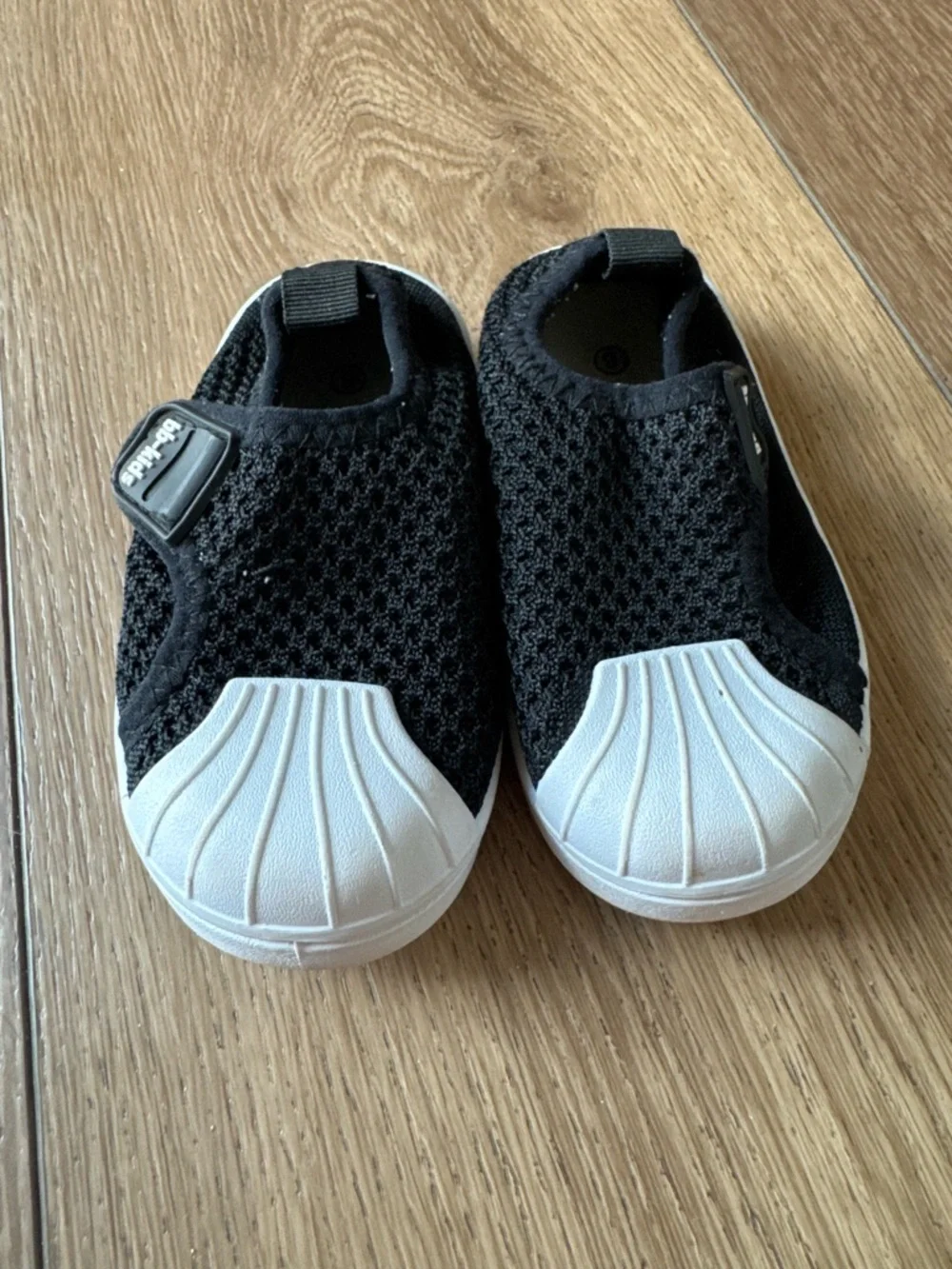 Baby Waves Black Kids Mesh Slip-On Water Shoes
